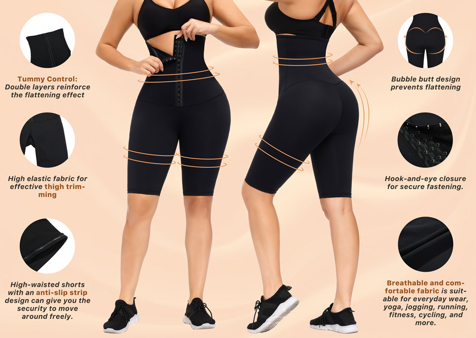 High Waist Trainer Leggings / Bodyshaper Kroppsformare med krokar