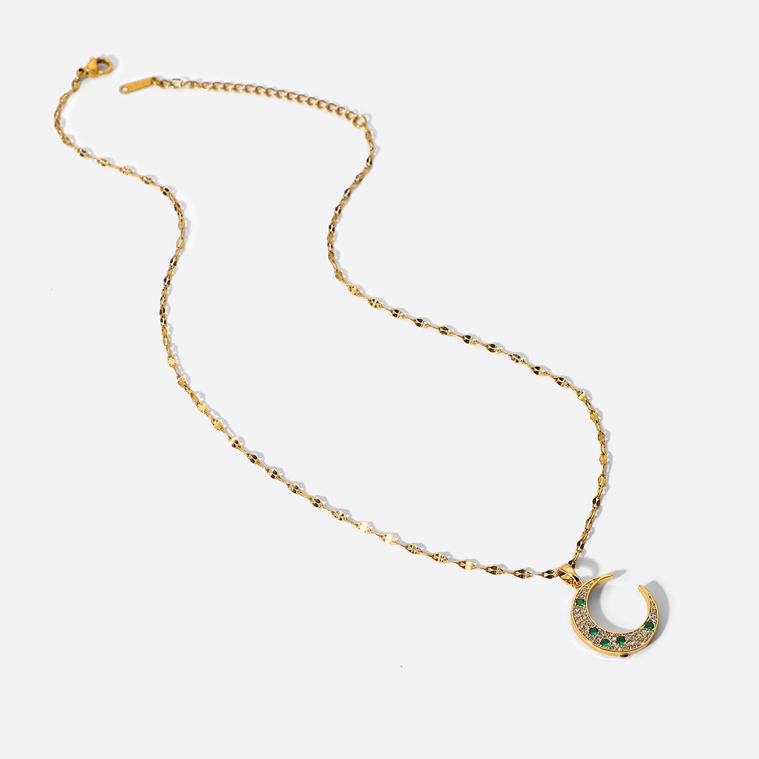 Half Moon Cubic Zircon Halsband