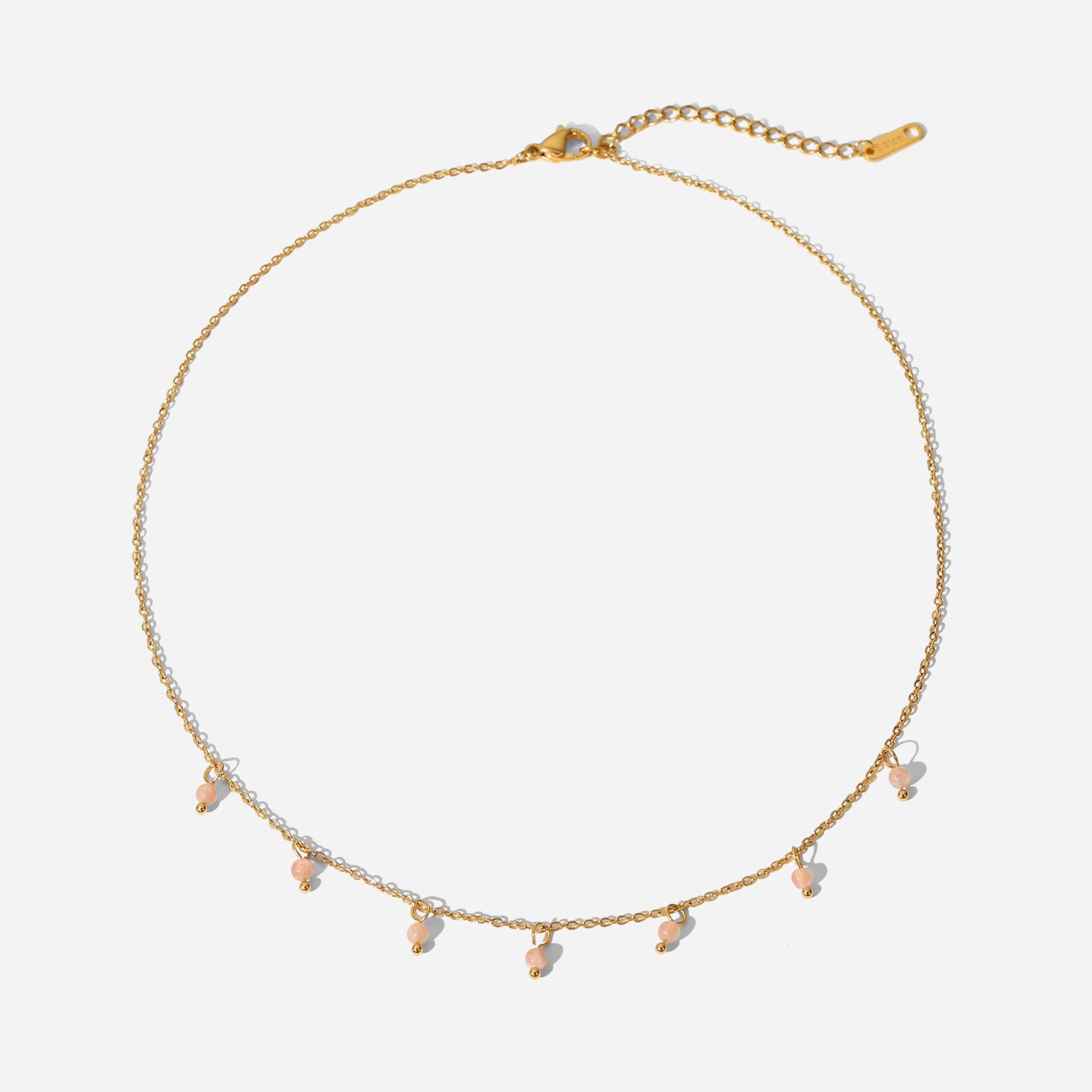 Halsband Pink Stone Millet Bead