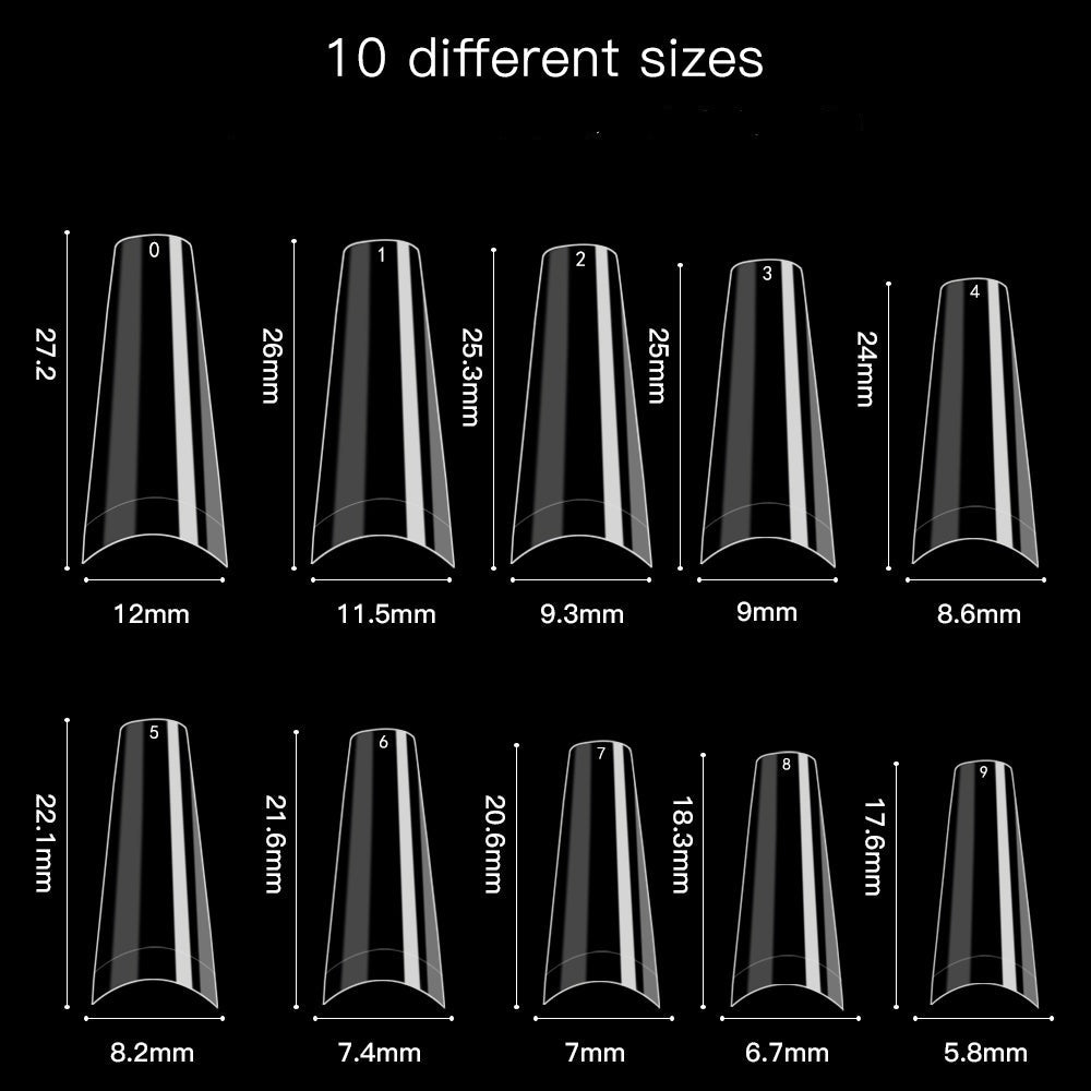 C Curve Coffin XL Nageltippar Half Cover