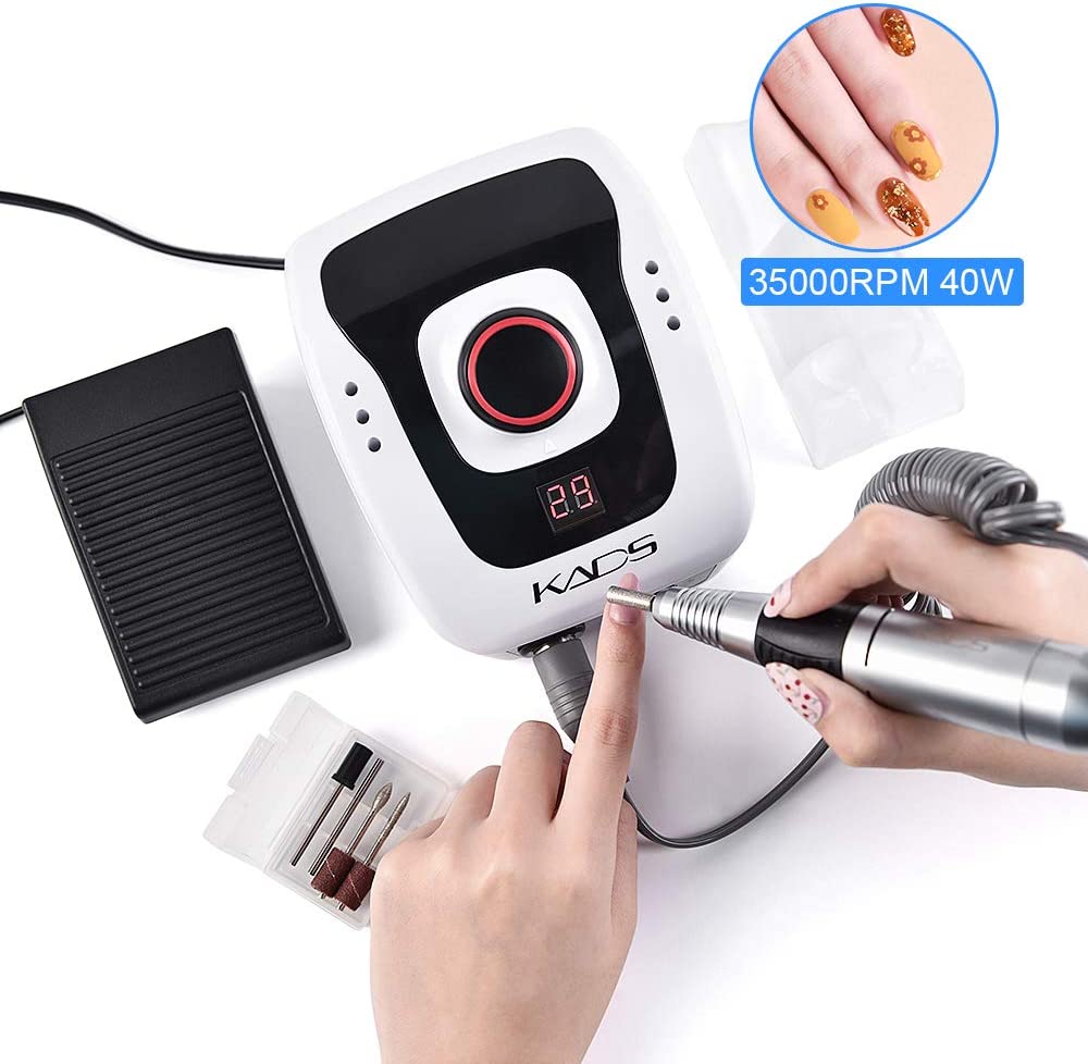 Professionell Elektrisk Nagelfil för Manikyr & Pedikyr med fotpedal 35000 RPM